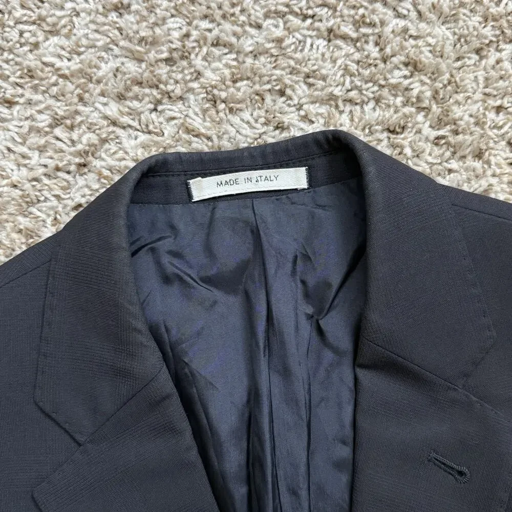 Vintage Armani Collezioni Giorgio Black Wool Suit Jacket Blazer Coat Size 40R